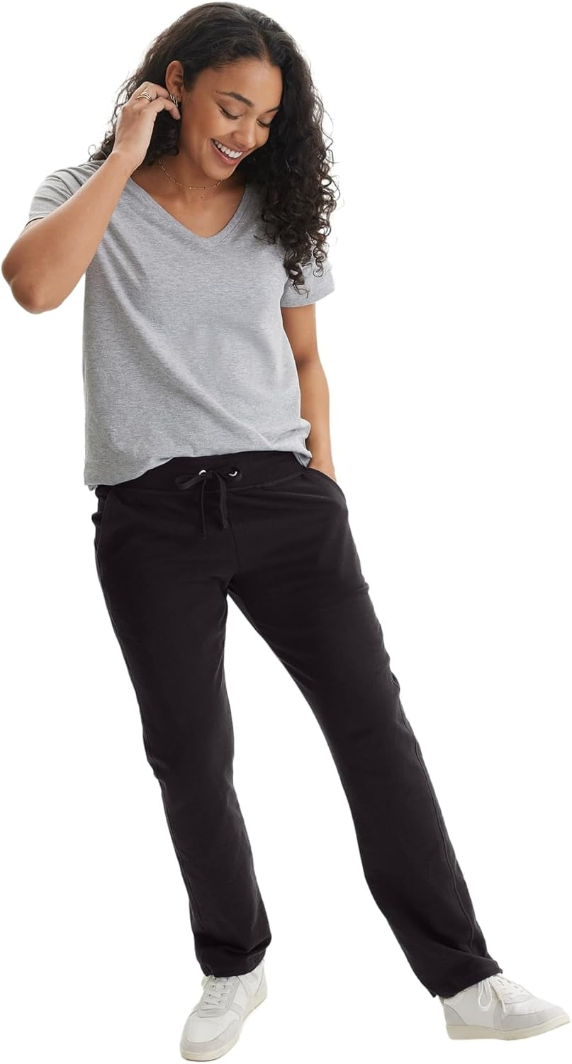 Womens French Terry Pants, Pocket Lounge Pants for Women, Lighter-Than-Fleece Loungewear, 31”