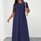 Women'S 2025 Summer Maxi Dress Casual Short Sleeve Beach Vacation Crewneck Basic Long T Shirt Dresses