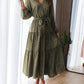 Womens Spring Long Sleeve Wrap V Neck Ruffle Floral Maxi Dress Casual Tie Waist Boho Chiffon Flowy Long Dresses
