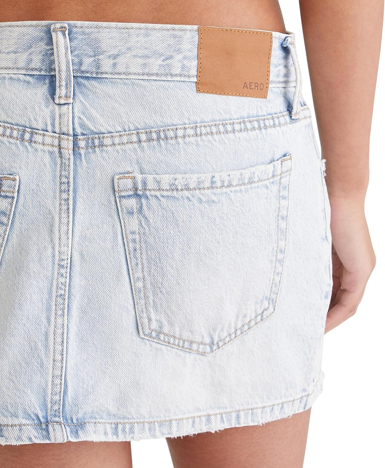 Women'S Low-Rise Denim Mini Skir