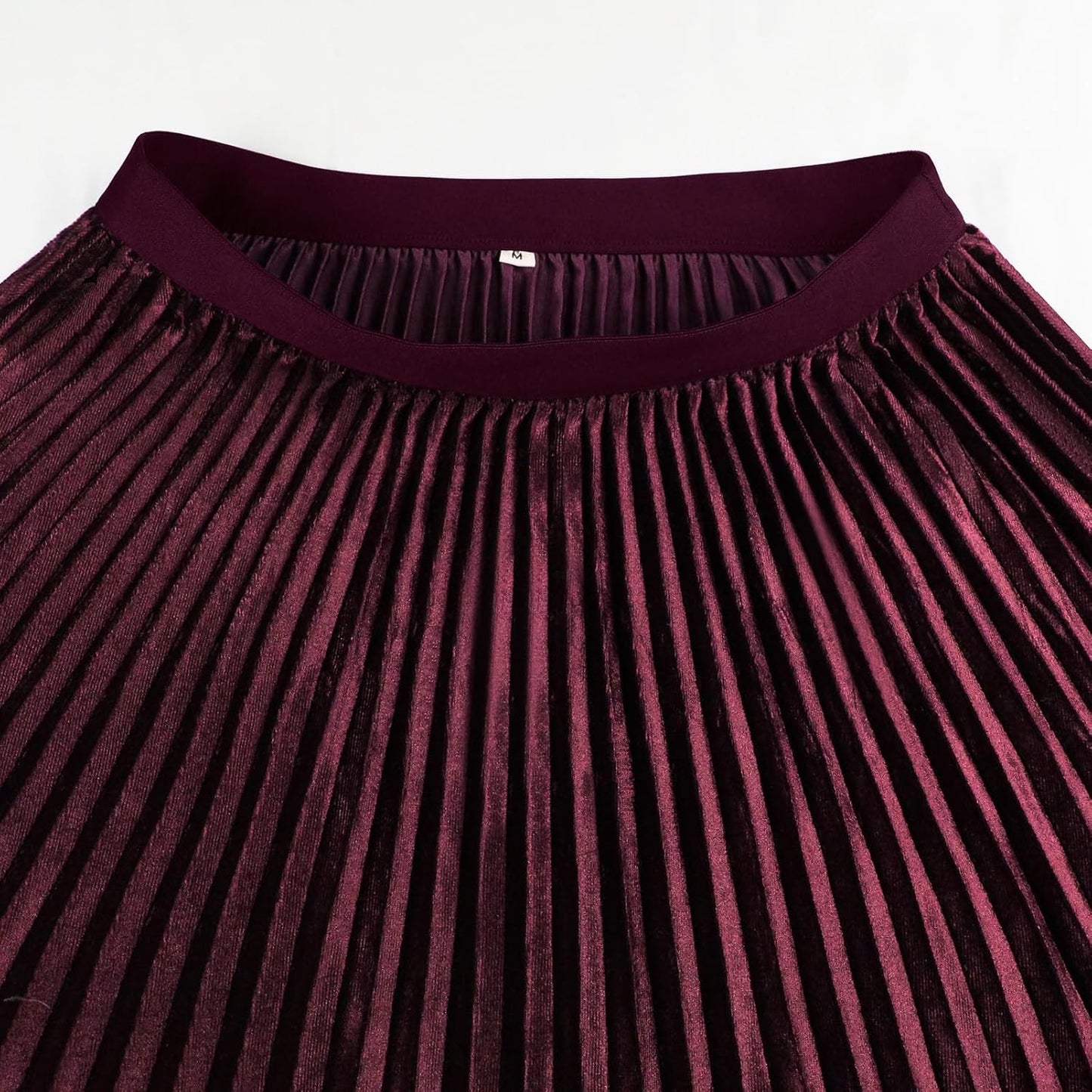 Women'S Pleated A-Line High Waist Swing Flare Midi Skirt