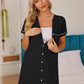 Nightgowns for Women Button down Night Gowns Short Sleeve Sleep Shirt V Neck Nightshirt Soft Sleepwear Pajams Dress