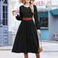 Long Sleeve Dresses for Women 2025 Fall Winter Casual Flowy A-Line Boho Midi Party Long Dress with Pockets