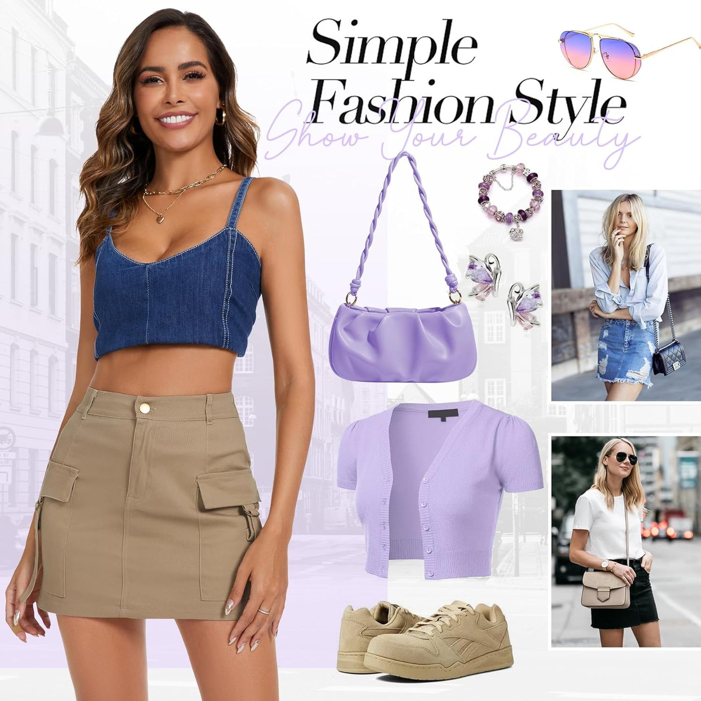 High Waisted Cargo Mini Skirt Y2K Bodycon Denim Mini Skirt Y2K Jean Skirt with Pockets Y2K Button Cargo Skirt