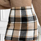 Womens Plaid Skirt Fall High Waist Flannel Mini Checkered Skirts Winter Corduroy Sweater Dress 2025