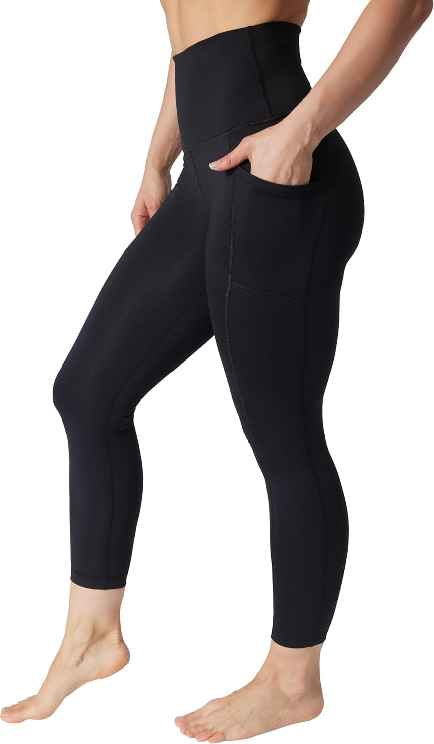 High Waist Ultra Soft 7/8 Ankle Length Leggings with Pockets for Women