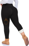 plus Size Fleece Lined Leggings Women-High Waist Warm Thick Leggings Winter Thermal Yoga Pants for Snow Cold