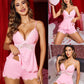 Womens Sweetness Cami Set Lace Camisole Lingerie Nightwear Sexy Pajamas Lounge Sets