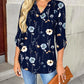Womens Roll up Long Sleeve Tops V Neck Shirts Dressy Casual Work Blouses S-2XL