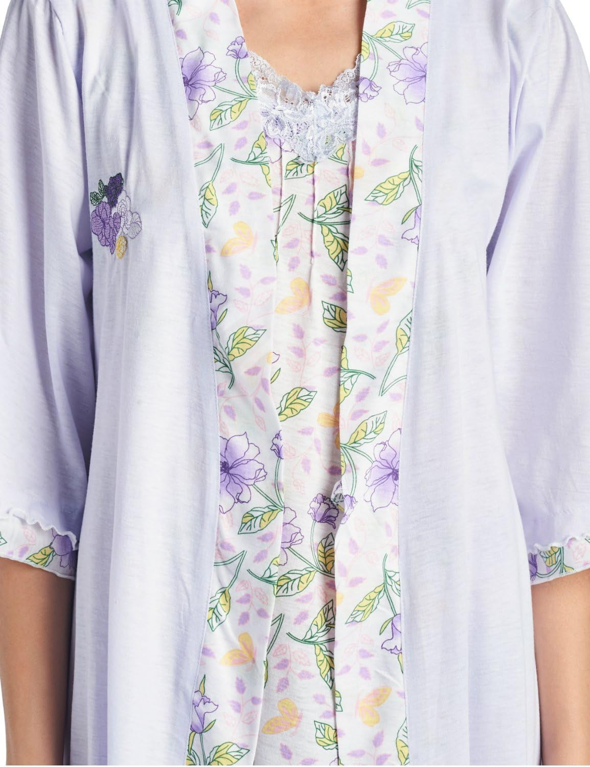 Women'S Sleepwear 2 Piece Nightgown and Robe Set