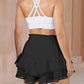 Ruffle Skorts for Woman Boho Tiered Flowy Short Skirt High Waist Mini Skirts Casual Summer Beach Outfits