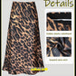 Women'S Silk Satin Midi Skirt Elastic High Waisted A-Line Cheetah Print Leopard Long Skirts for Women Trendy