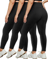 3 Pack plus Size Leggings for Women(X-Large - 4X)- High Waist Stretchy Soft Pants for Workout Running Yoga