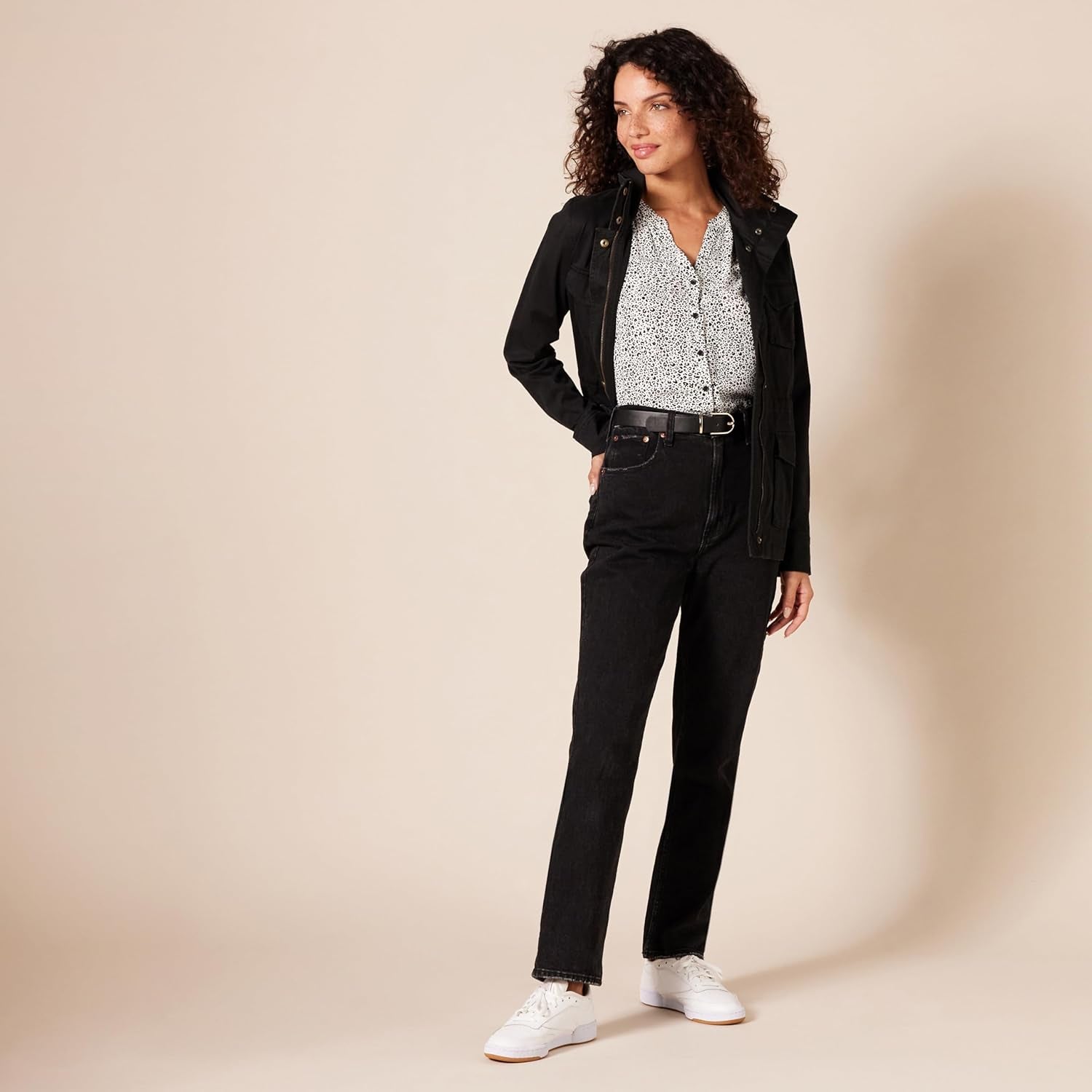 Women'S Relaxed-Fit Short-Sleeve Woven Blouse