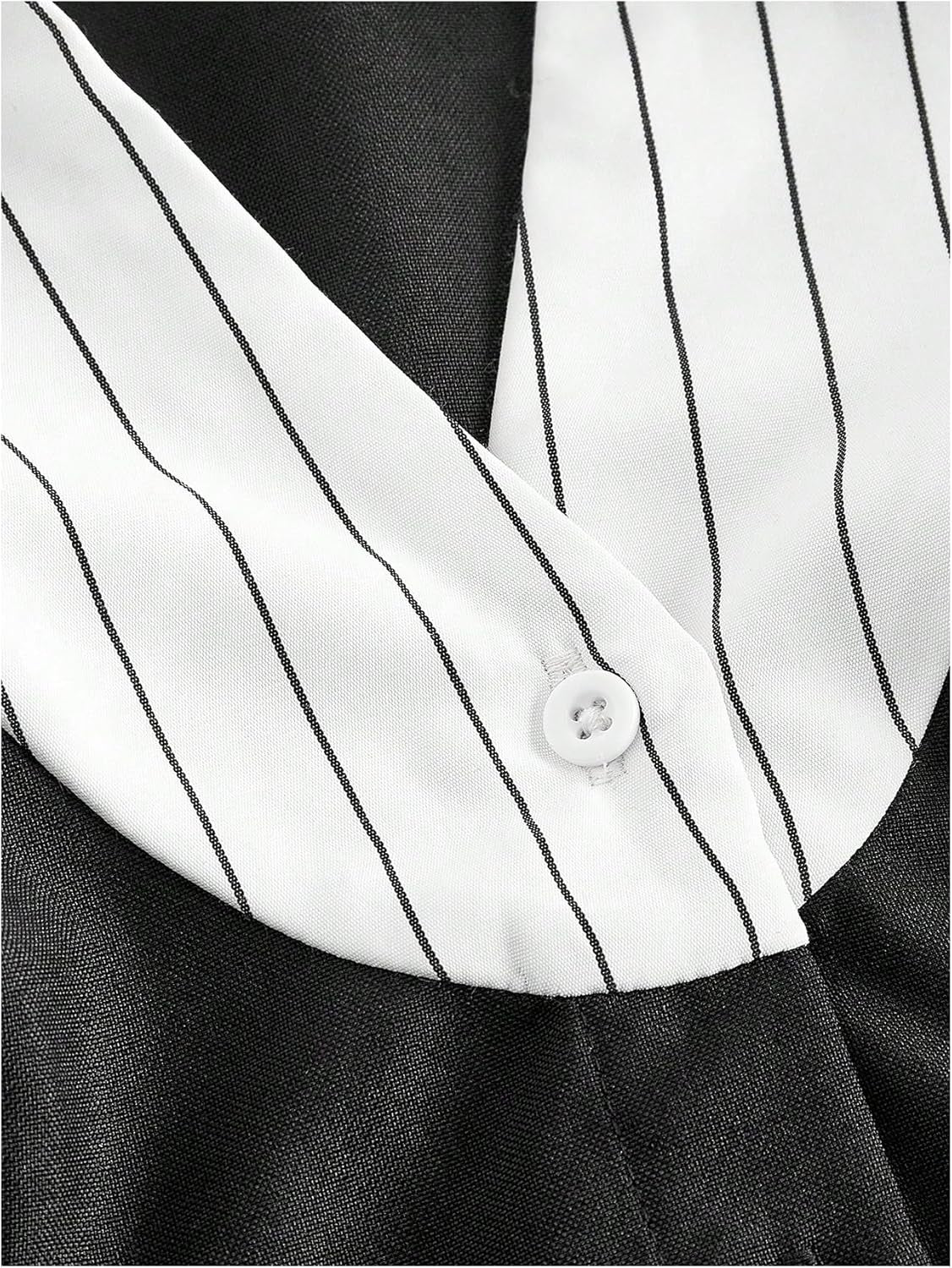 Women'S Striped Button down Shirts Long Sleeve Collar V Neck Work Business Casual Blouse Tops