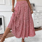 Women'S Smocked High Waist Maxi Skirt Casual Boho Long Skirts with Pockets