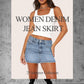 Women’S Denim Jean Skirt Mini Y2K Low Waisted Casual Cute Skirts with Pockets