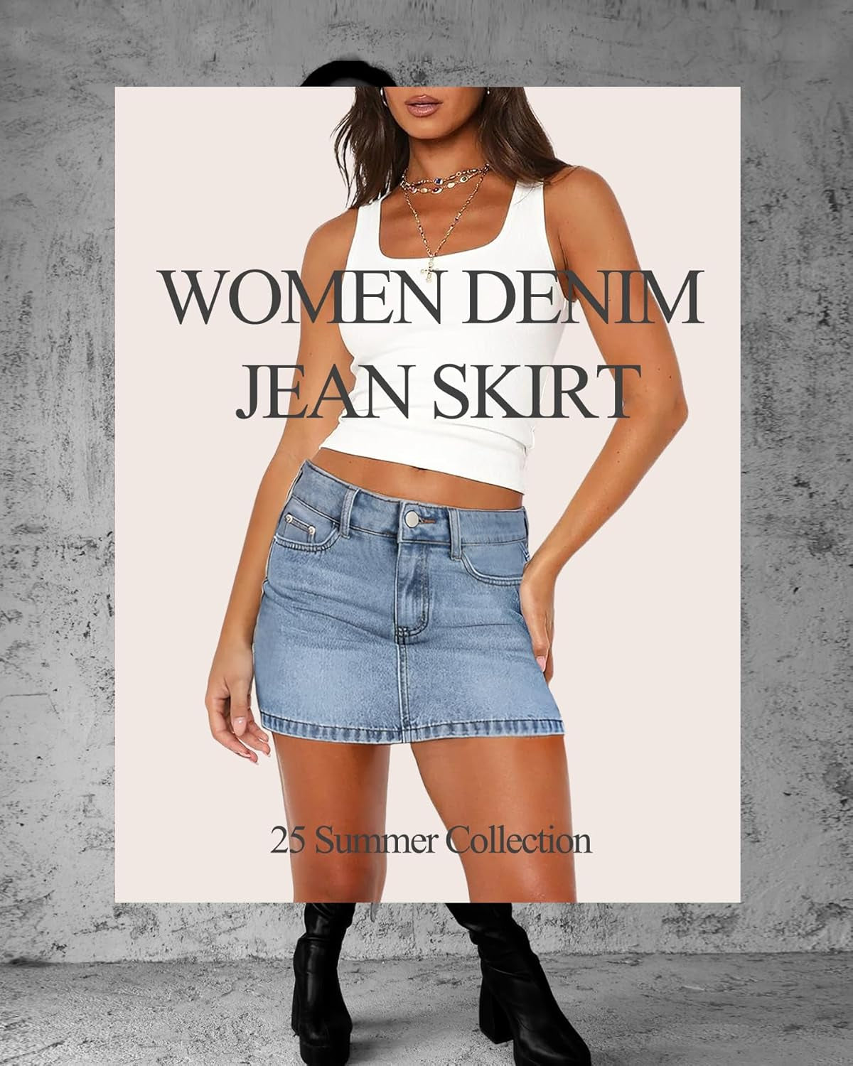 Women’S Denim Jean Skirt Mini Y2K Low Waisted Casual Cute Skirts with Pockets