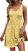 Women'S Summer Dress 2025 A-Line Sleeveless Casual Sundress with Pockets Floral/Solid