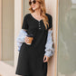 Sleep Shirts for Women Nightgown Short Sleeve Night Shirts V Neck Casual Print Sleepwear Dress S-2XL