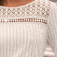 Womens Lace Long Sleeve Shirt Fall Top Fashion Dreesy Casual Tunic Sweaters Mesh Clothes Trendy Work Cute Outfits