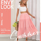 Womens Chiffon Maxi A-Line Skirts Elastic High Waist Ruffle Beach Long Flowy Skirt