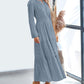 Fall Dresses for Women 2025 Casual Long Sleeve V Neck Elastic Waist Lightweight Maxi Wedding Guest Dress Pockets