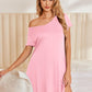 Nightgowns for Women Short Sleeve Sleepshirt V Neck Short Nightshirt Pullover Soft Ruffled Sleepwear S-XXXL