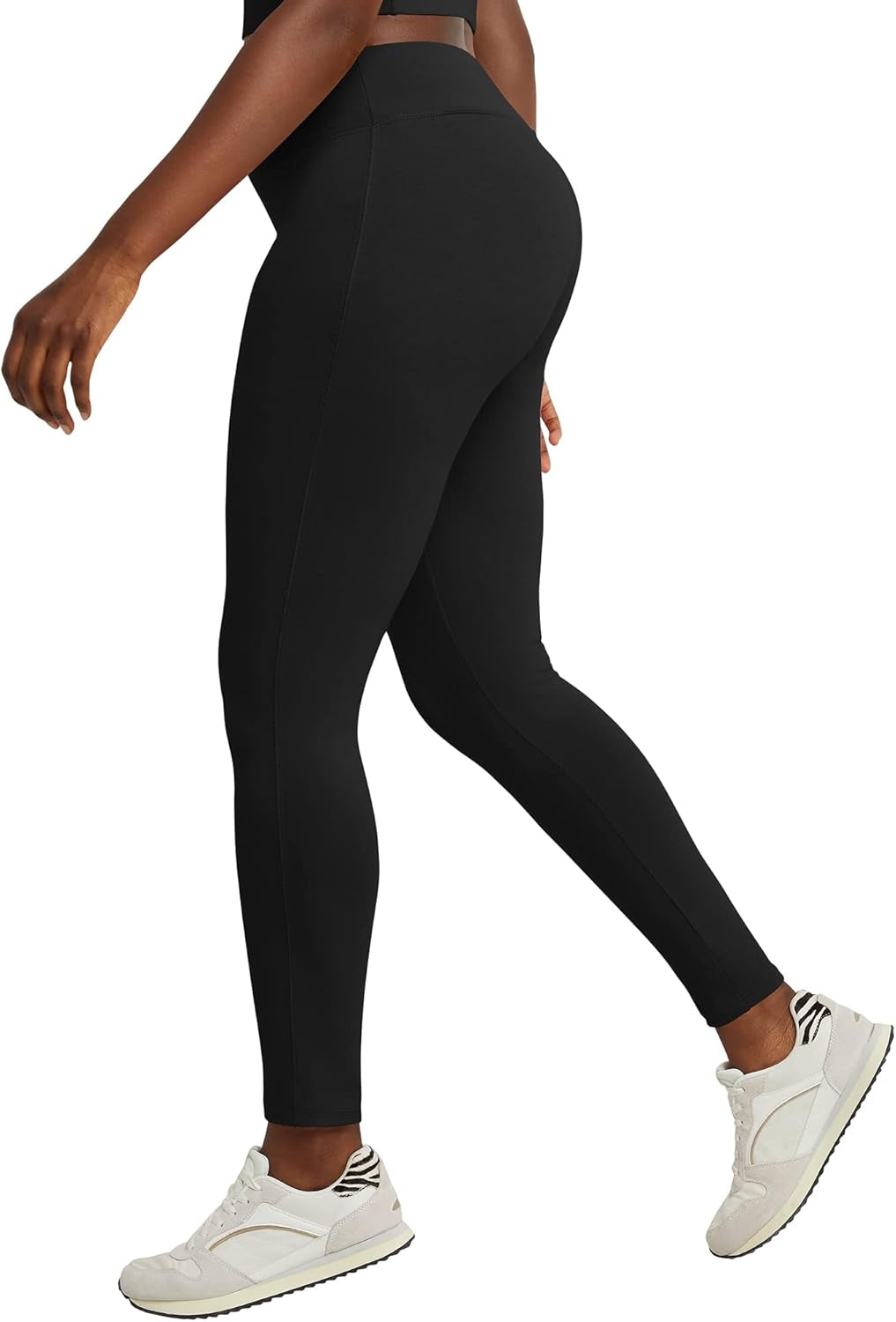 Women'S Leggings, Ankle-Length Leggings for Women, Stretch Cotton-Spandex Leggings, High Waist, 27"