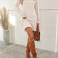 Womens Long Sleeve Dresses Casual Fall Sweater Dress Work Winter Fashion 2025 Crew Neck Lace Mini Dressy Sexy Clothes