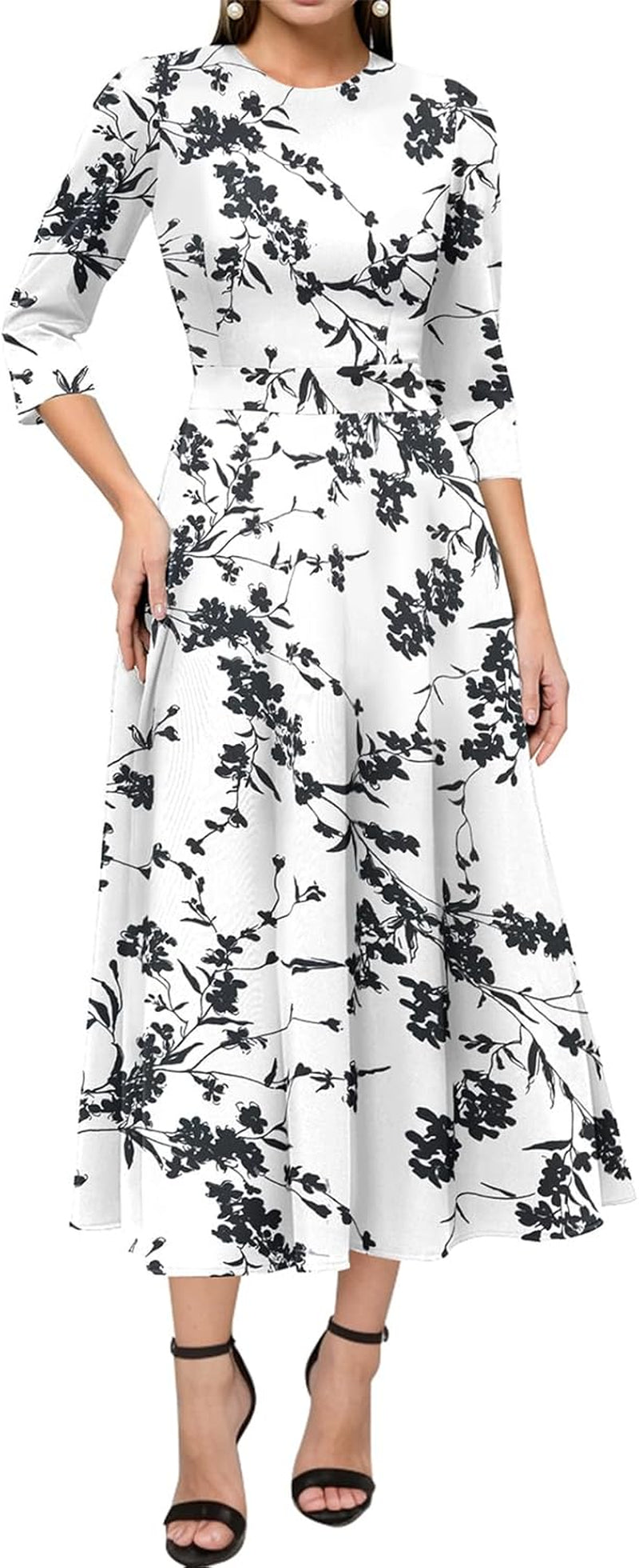 Women'S Vintage Dress Sleeveless O-Neck Party Cocktail Dress