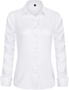 Womens Dress Shirts Long Sleeve Button down Shirt Wrinkle-Free Business Casual Blouse Office Work Tops