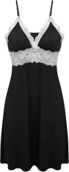 Sleepwear Womens Chemise Nightgown Full Slip Lace Lounge Dress