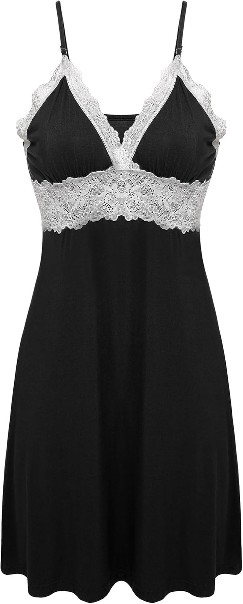 Sleepwear Womens Chemise Nightgown Full Slip Lace Lounge Dress