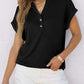 Womens Short Sleeve Henley Tops V Neck Dressy Casual Blouses Summer Trendy Tee Shirts 2025 Vacation Fashion Clothes