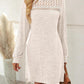 Womens Long Sleeve Dresses Casual Fall Sweater Dress Work Winter Fashion 2025 Crew Neck Lace Mini Dressy Sexy Clothes
