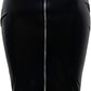 Women'S Faux Leather Pencil Skirt, High Waist Midi Length with Double Zipper