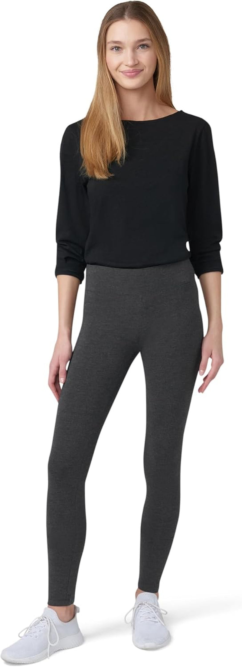 Women'S Ultra Soft Cotton Leggings with Wide Waistband, Full and Capri Length