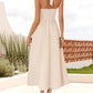 Women'S Summer Sleeveless Halter Midi Dress 2025 off Shoulder High Waist Swing Flowy Beach Long Dresses