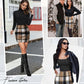Plaid Skirts for Women, Pencil Mini Skirts for Women High Waist Bodycon Christmas Holiday Fall Winter Skirts 2025 Trendy