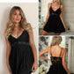 Women Chemise Night Gown Lace Modal Sleepwear V-Neck Full Slip Babydoll Lingerie Sexy Nightgowns
