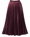 Women'S Pleated A-Line High Waist Swing Flare Midi Skirt