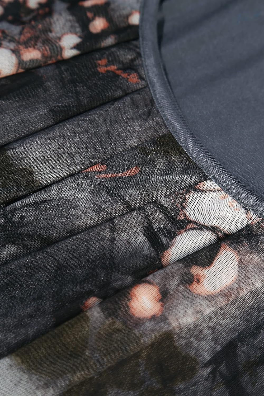 Womens Summer Tops Flutter Short Sleeve Pleated Front Mesh Shirts Dressy Casual Blouses