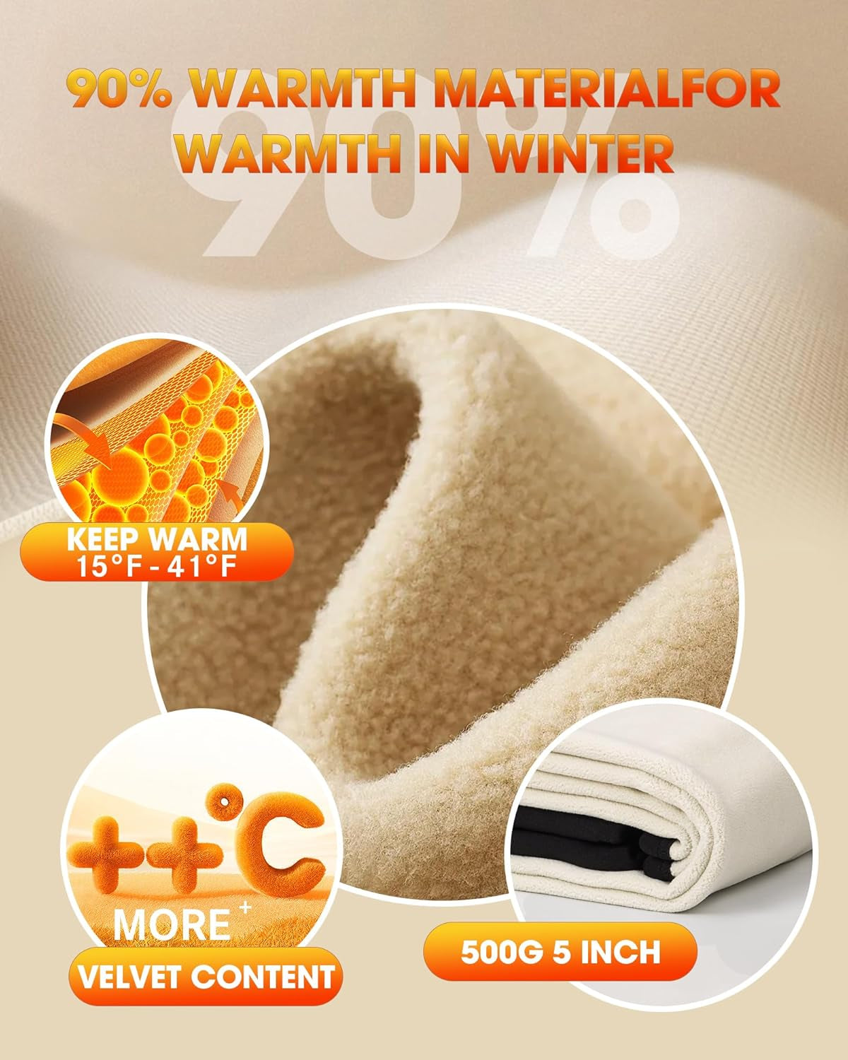 plus Size Fleece Lined Leggings Women-High Waist Warm Thick Leggings Winter Thermal Yoga Pants for Snow Cold