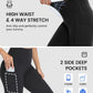 3 Packs Leggings with Pockets for Women, Soft High Waisted Tummy Control Workout Yoga Pants