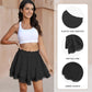Ruffle Skorts for Woman Boho Tiered Flowy Short Skirt High Waist Mini Skirts Casual Summer Beach Outfits