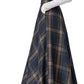 Women'S Vintage High Waist Wool Blend Plaid A-Line Long Maxi Skirt with Pocket