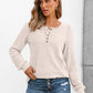 Long Sleeve Henley Shirts Women'S Business Casual Lightweight Tunic Sweater Tops