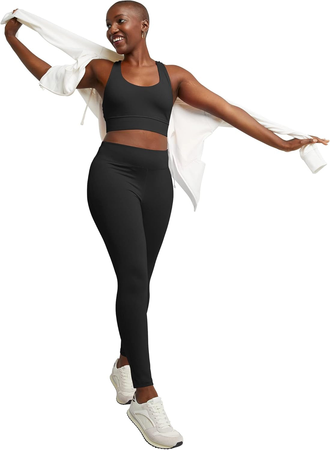 Women'S Leggings, Ankle-Length Leggings for Women, Stretch Cotton-Spandex Leggings, High Waist, 27"