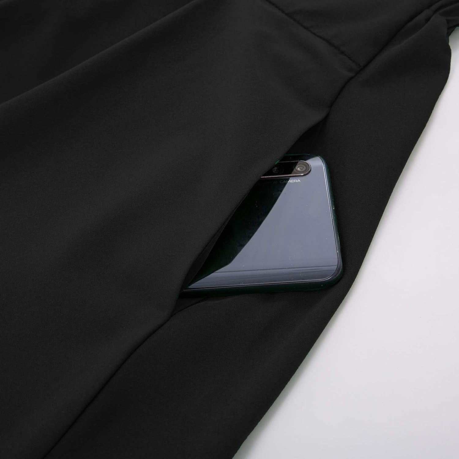 Women'S Vintage High Waist Pleated Midi A-Line Skirt with Pockets